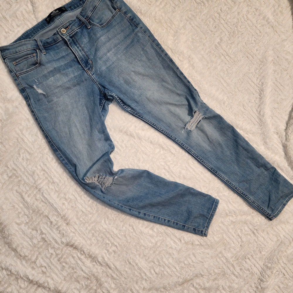 Women's Hollister Blue Distressed Jeans